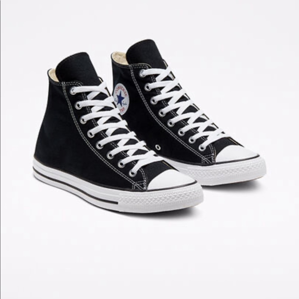 Black high top converse